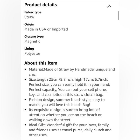 AMAZON Orange Straw Rattan Woven Medium Envelope Clutch Bag Purse Wallet Magnet - Picture 16 of 16